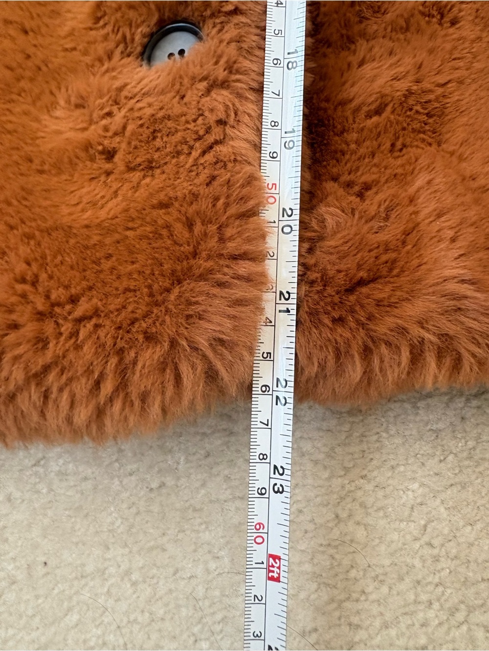 Comptoir des Cotonniers Faux Fur Teddy Jacket Brown XXS FR 34 (fits sz S easily) - Picture 4 of 7